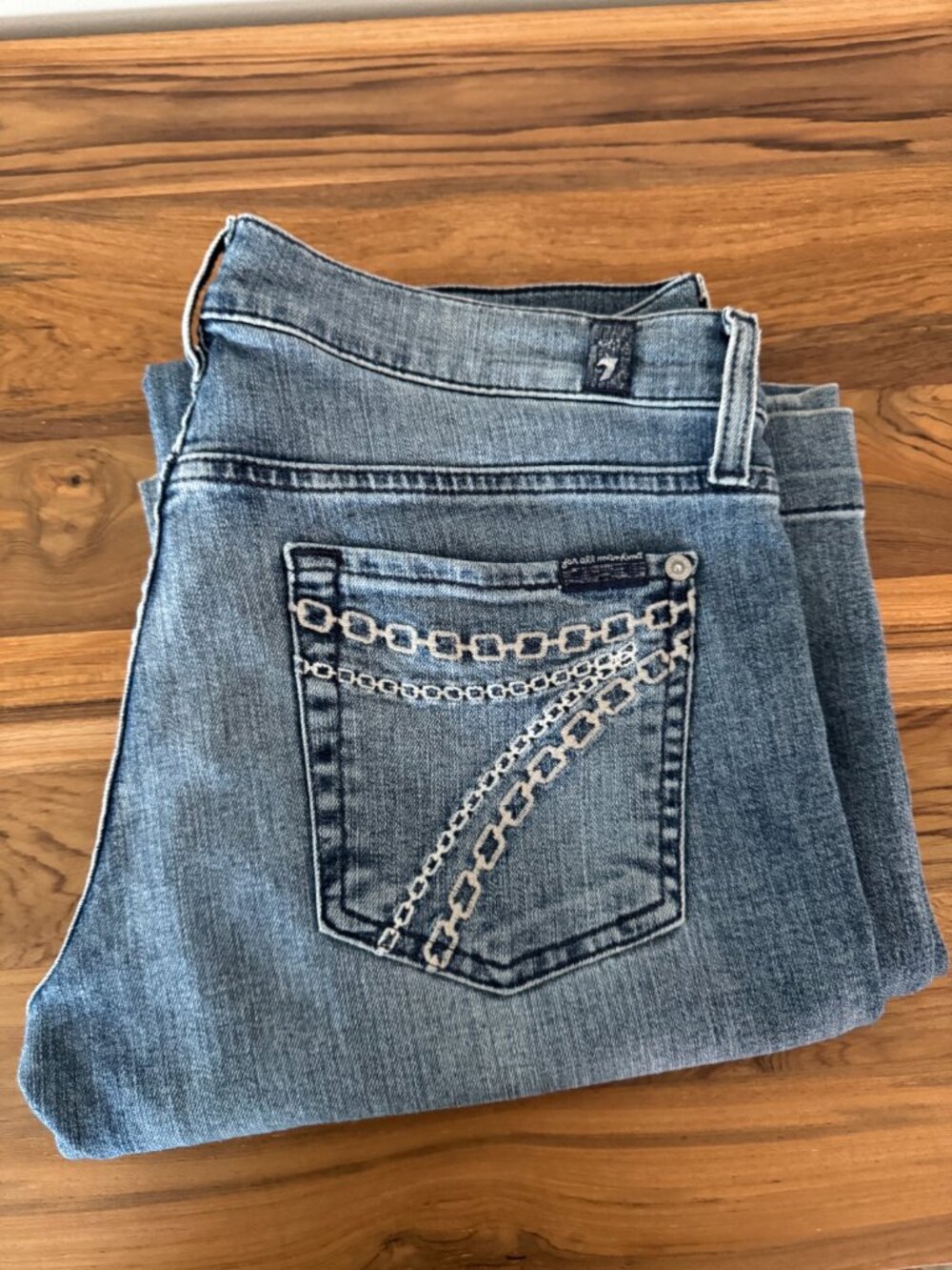 7 of All Mankind Low Rise Boot Cut Jean Size 27 - Picture 2 of 7